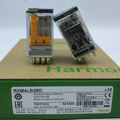 10PCS SCHNEIDER RXM4LB2BD Miniature Relay 24V DC 3A 250 V AC - SCHNEIDER ELECTRIC