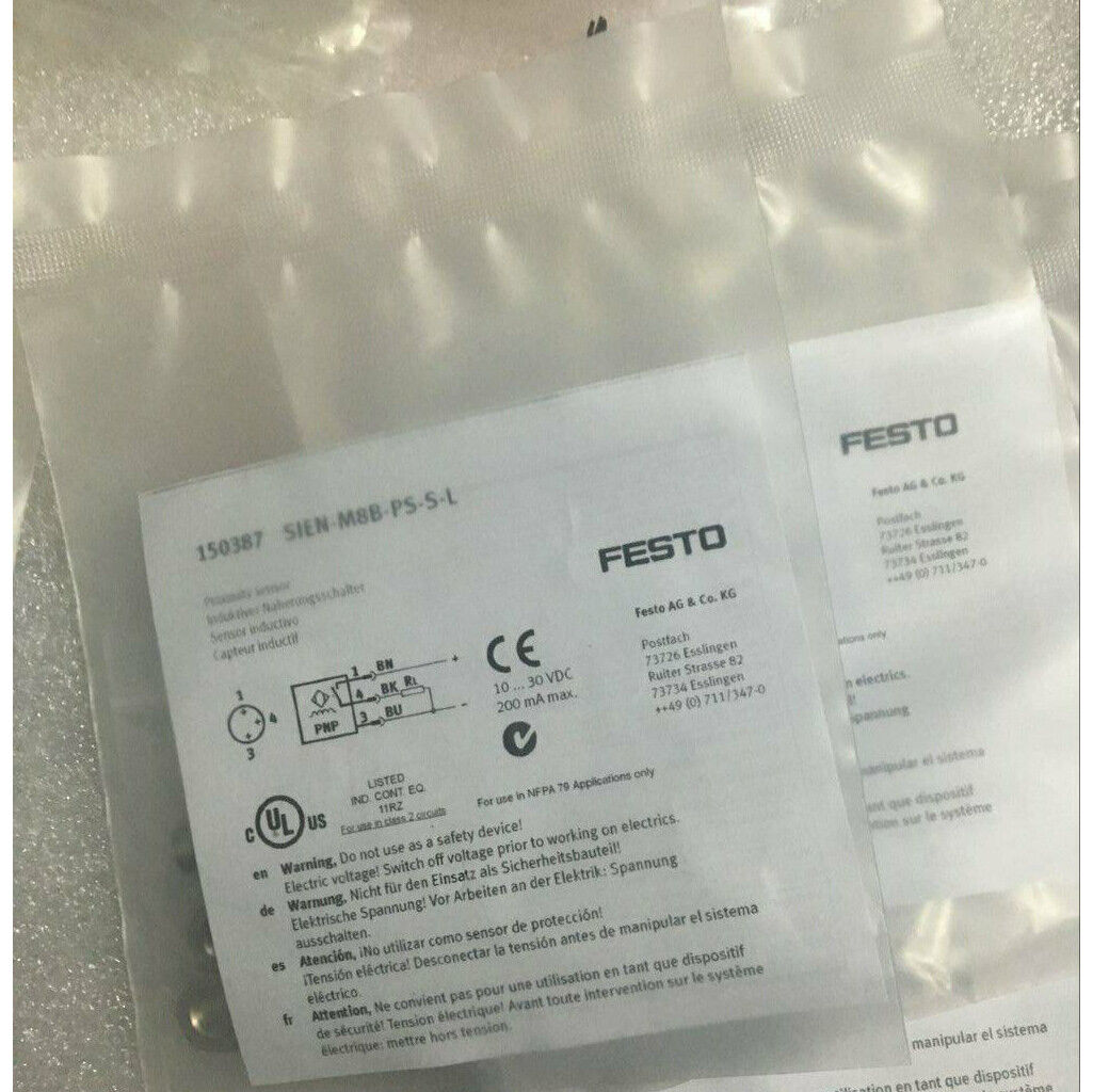new festo 150387 proximity switch sien-m8b-ps-s-l spot stocks - FESTO
