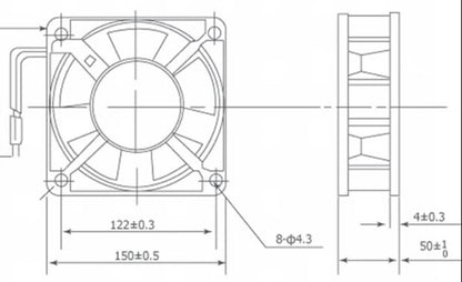 DGDWXS DS17250HSL 220V-240V 0.22A 38W 17251 Dual Ball Cooling Fan
