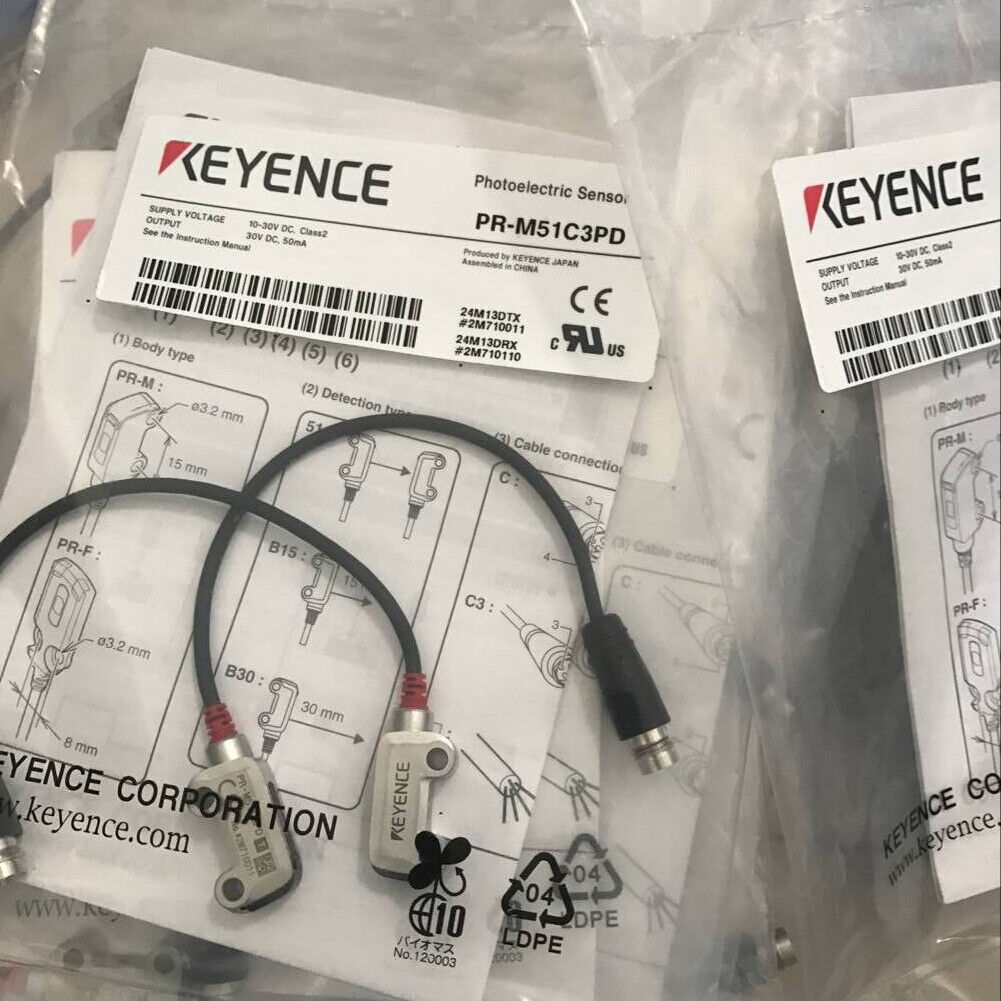 New 1PC PR-M51C3PD Photoelectric Sensor, 1-Year Warranty - KEYENCE