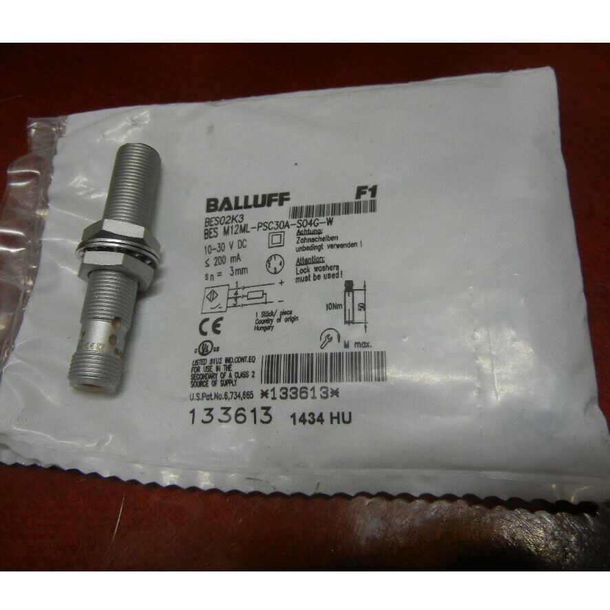 1PC BALLUFF BES M12ML-PSC30A-S04G-W Proximity Sensor - BALLUFF