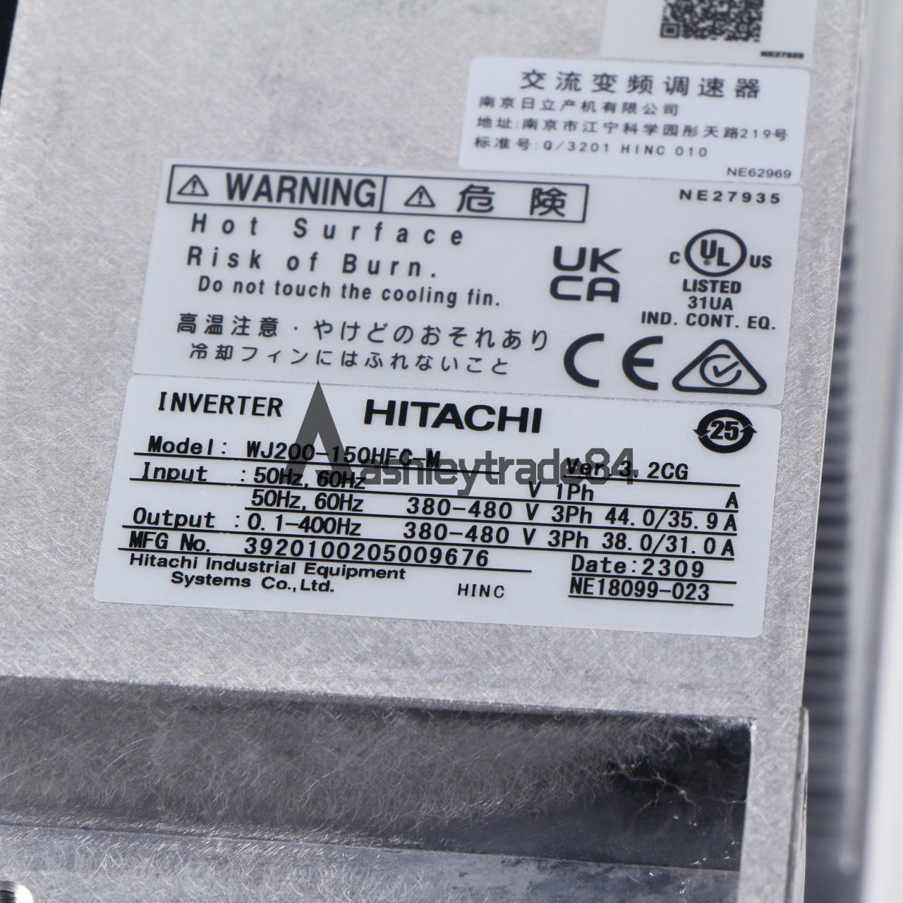 HITACHI Inverter WJ200-150HFC-M 15KW - HITACHI