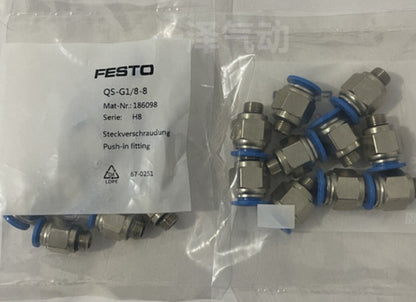 10PC  FESTO Threaded plug QS-G1/8-8 132038 Free shipping
