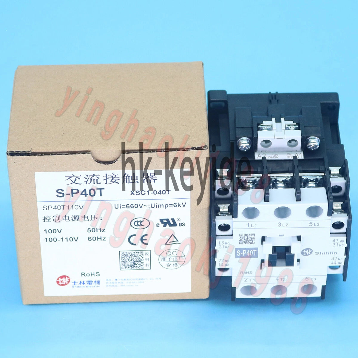 For SHIHLIN AC Magnetic Contactor S-P40T 110V Free Shipping