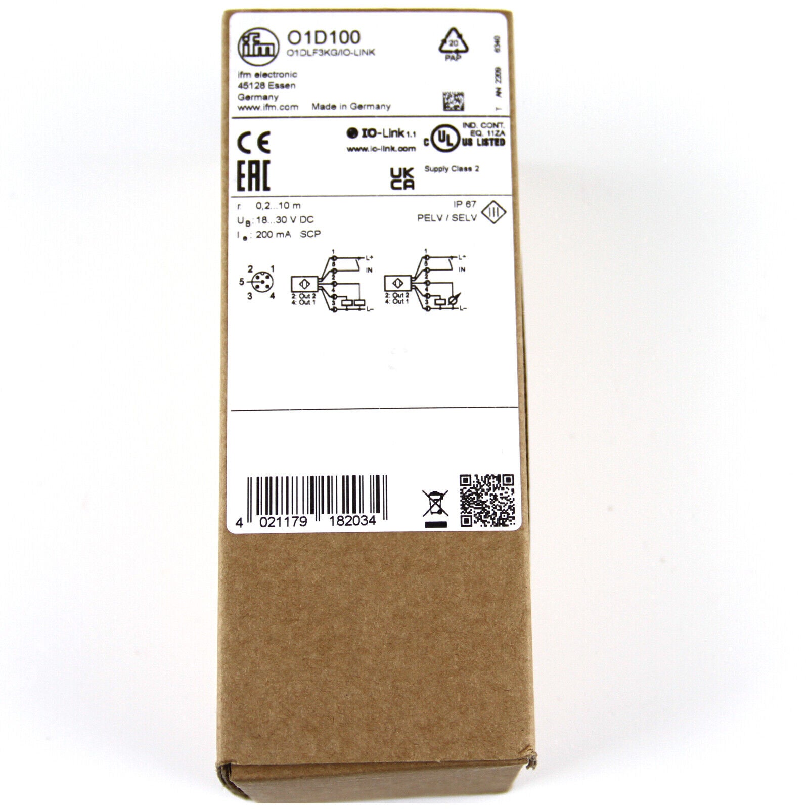 IFM O1D100 O1DLF3KG Photoelectric Distance Sensor - IFM