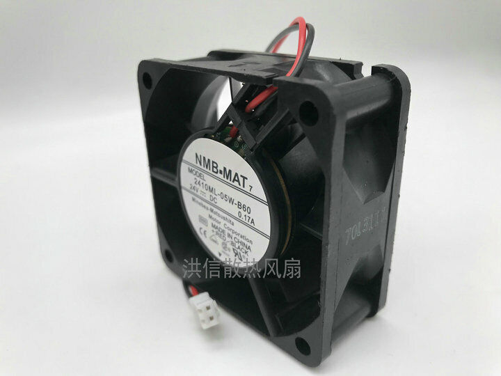 new NMB 2410ML-05W-B60 6025 24V 0.17A 60mm 2-wire inverter fan - NMB