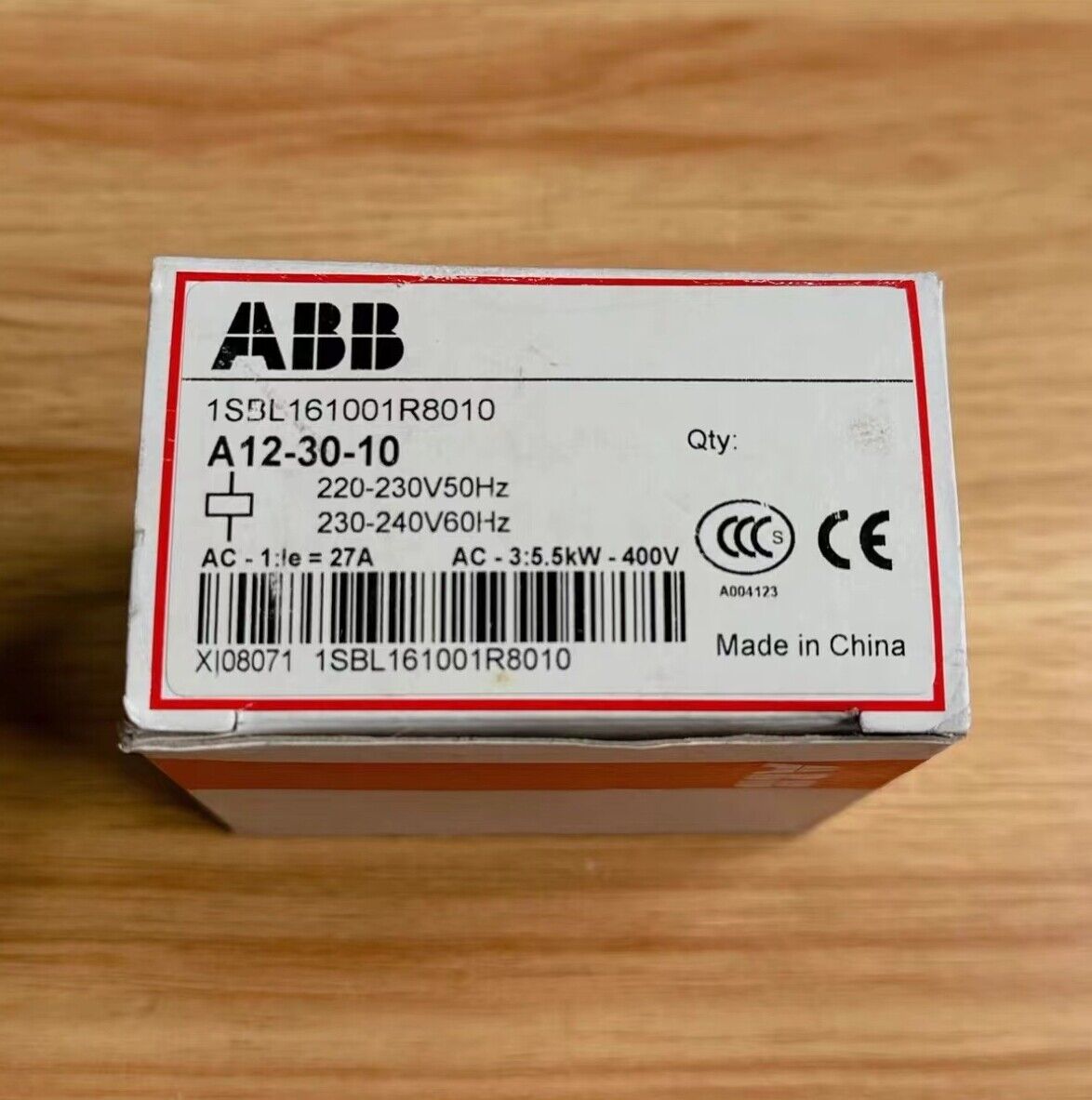 ABB A12-30-10 Contactor 220-230V50Hz/230-240V60Hz 1SBL161001R8010 model - ABB