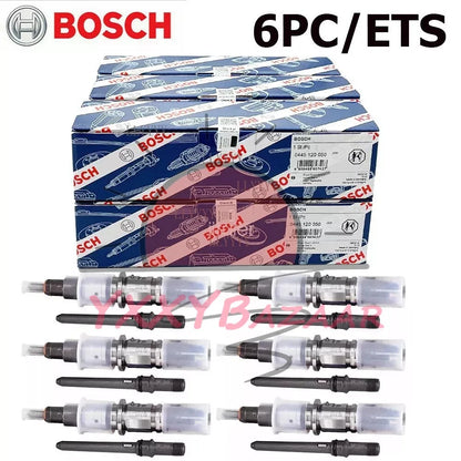 6X Diesel Fuel Injector W/Tubes 0445120050 For Bosch Dodge Ram 2500/3500 6.7L