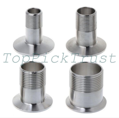Steel Sanitary Male Threaded Ferrule Pipe Fitting Tri Clamp Adapter 304Stainless