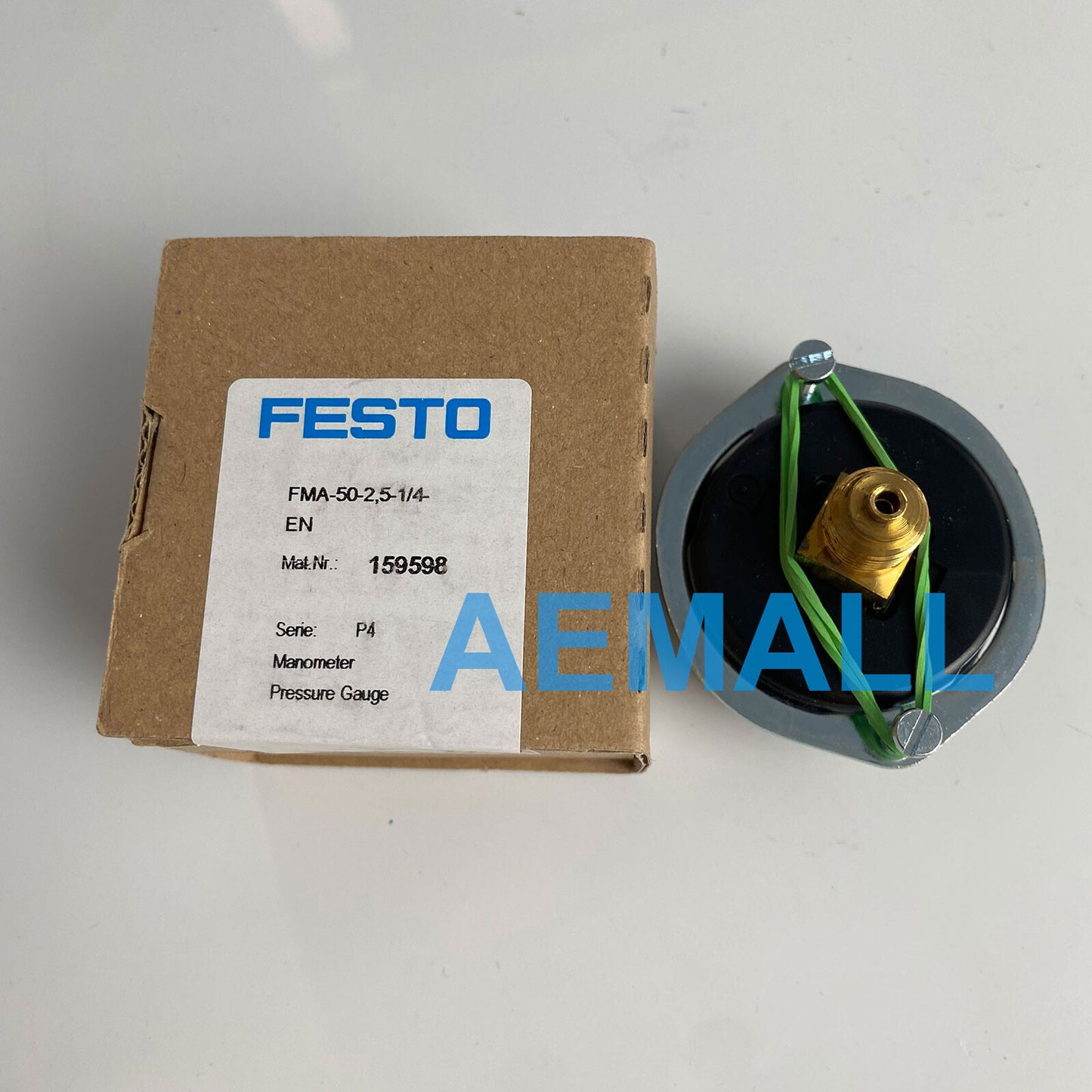 1pcs  Festo FMA-50-2,5-1/4-EN 159598 Flanged Pressure Gauge Manometer
