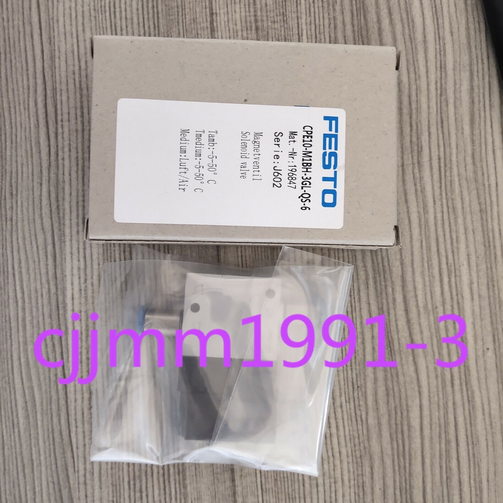 New FESTO Solenoid Valve CPE10-M1BH-3GL-QS-6 - FESTO