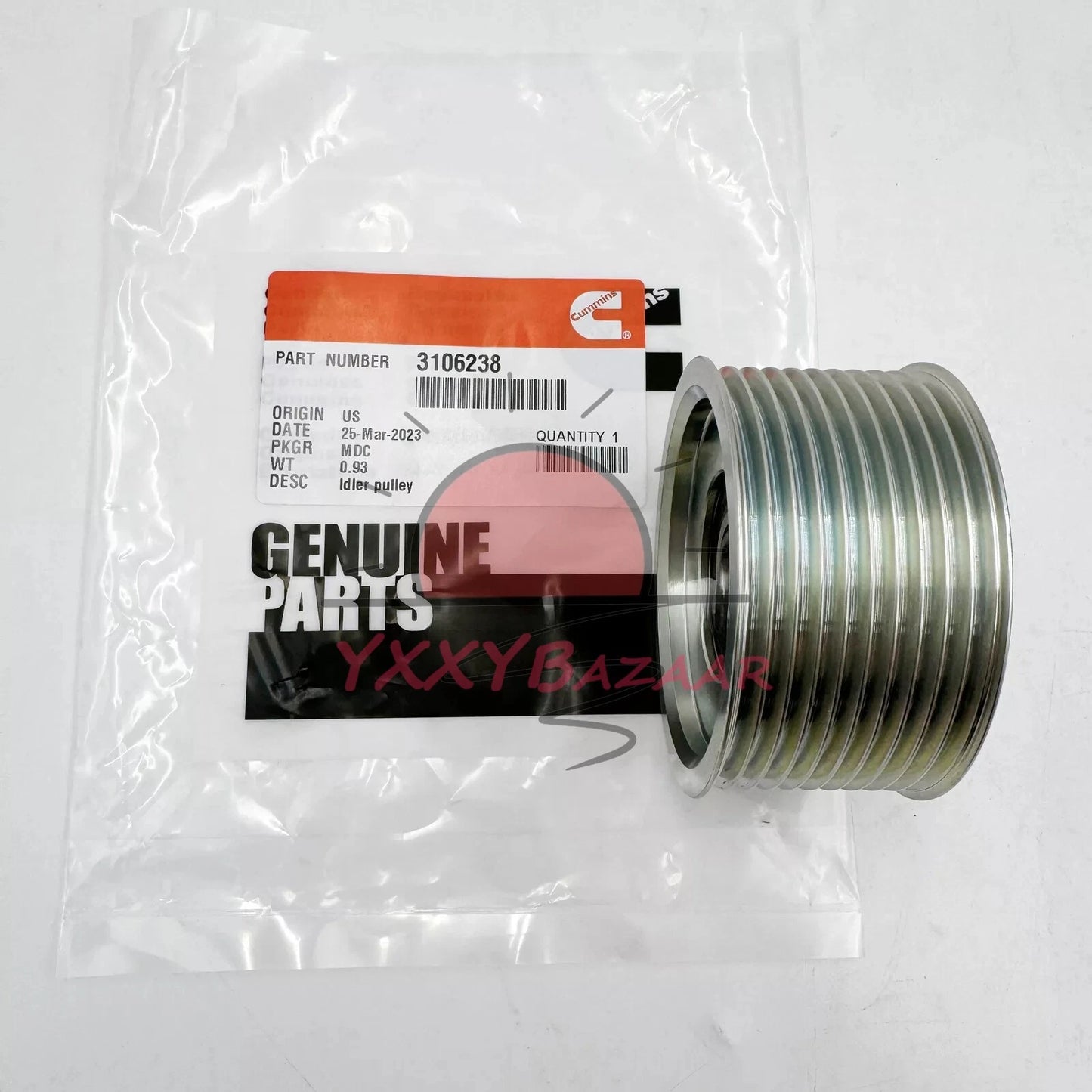 Cummins 3106238 OEM for Idler Pulley 3106238 12 liter ISX/QSX engines