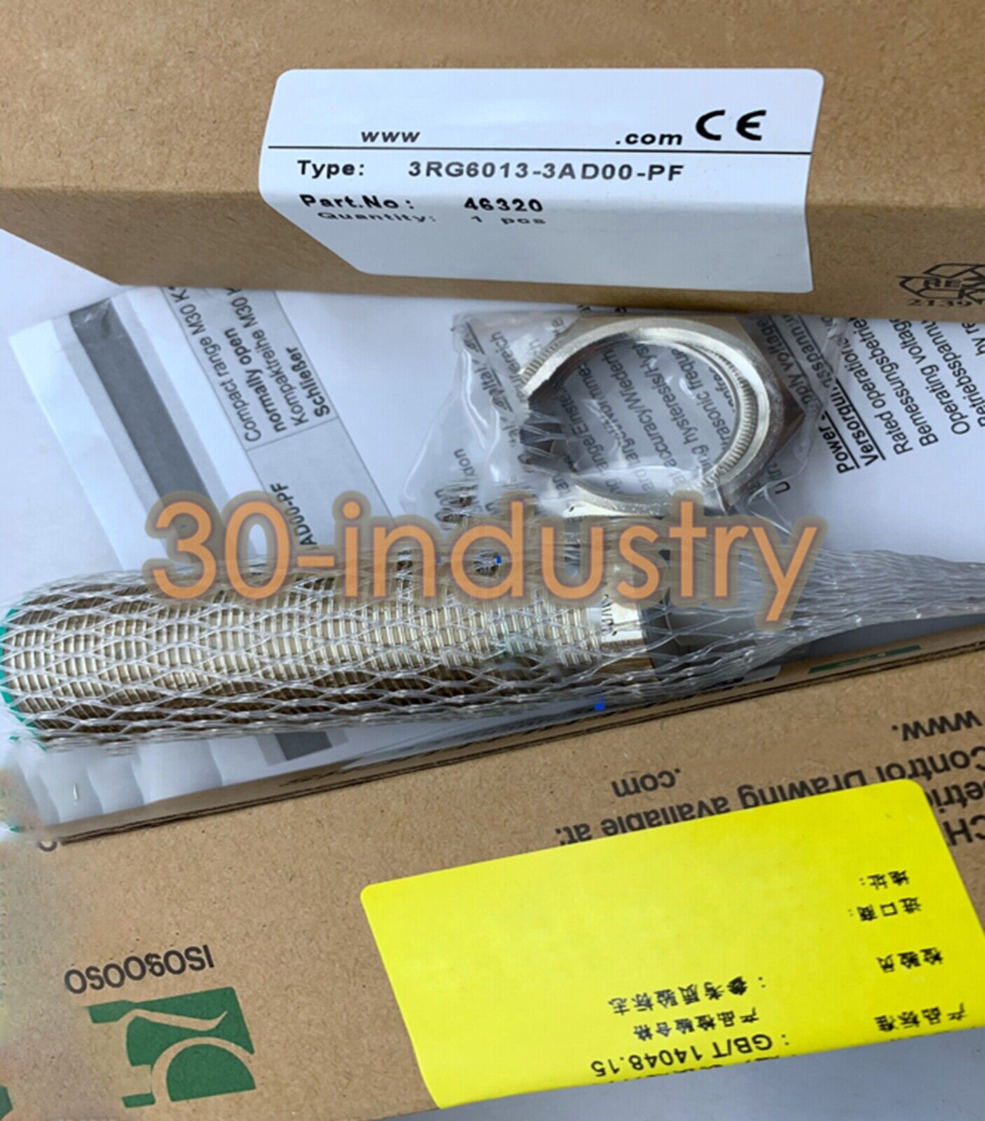 3RG6013-3AD00-PF Ultrasonic Sensor - 1PCS New - INTRATEC