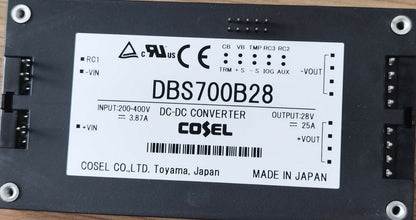 new 1pcs DBS700B28 COSEL Isolated Power Module 200-400V To 28V 25A DC-DC Converter - COSEL