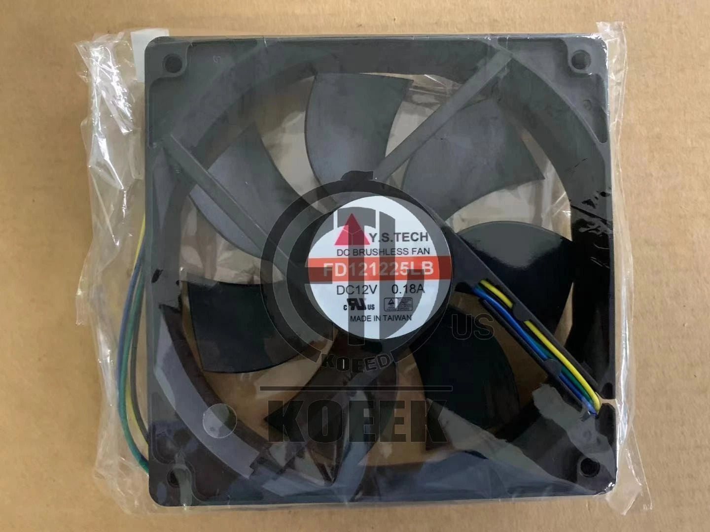 Y.S.TECH FD121225LB Double ball inverter fan DC12V 0.18A 120*120*25mm 4pin