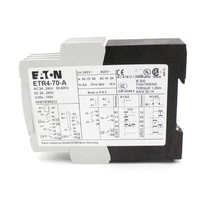EATON ETR4-70-A electronic time relay 24-240V AC/DC - EATON