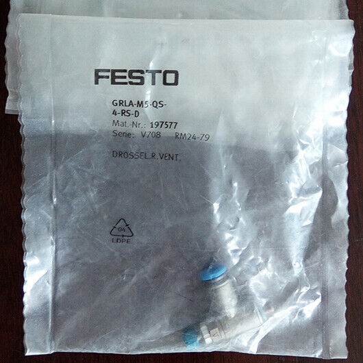 FESTO GRLA-M5-QS-4-RS-D gas fitting - FESTO