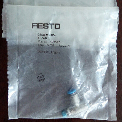 FESTO GRLA-M5-QS-4-RS-D gas fitting - FESTO