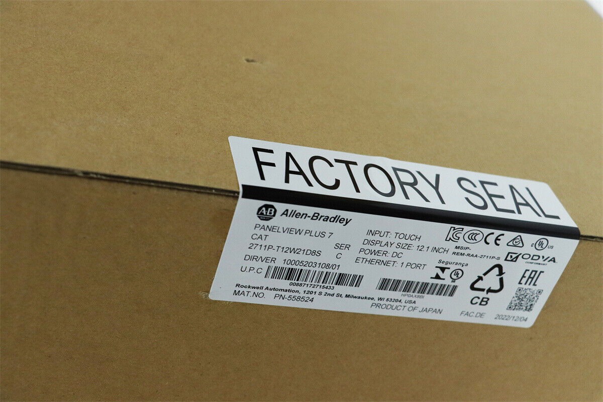 Allen-Bradley Ser 2711P-T12W21D8S PanelView Plus 7 Graphic Terminal - ALLEN-BRADLEY