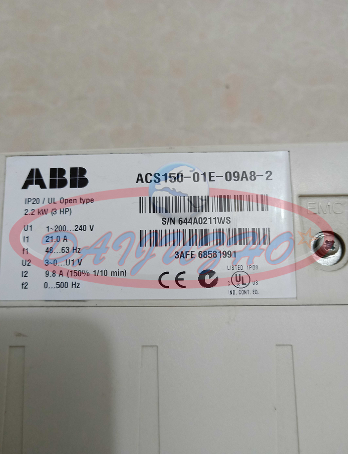 ABB ACS150-01E-09A8-2 2.2 KW Frequency Inverter - ABB