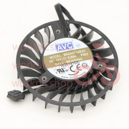 1PC AVC BAZA0714B2U 12V 0.6A P002 64MM*16MM Graphics Card 4-wire Cooling Fan #US