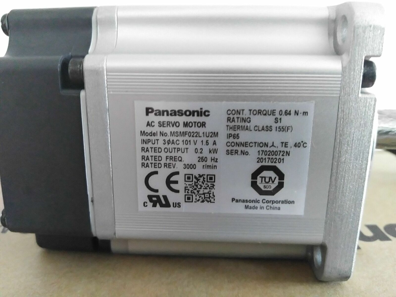 Panasonic AC Servo Motor MSMF022L1U2M - PANASONIC
