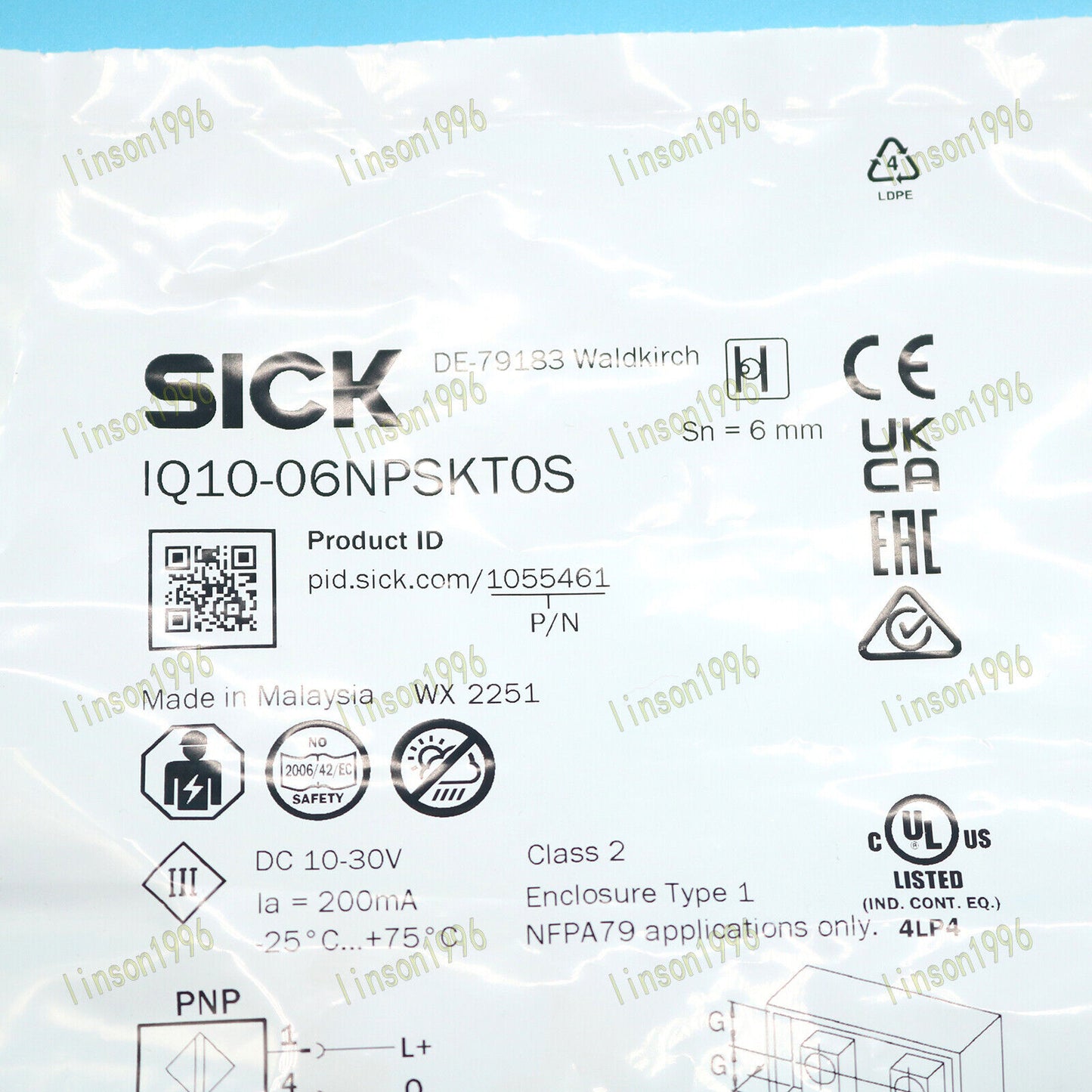 New SICK IQ10-06NPSKT0S Sensor - SICK