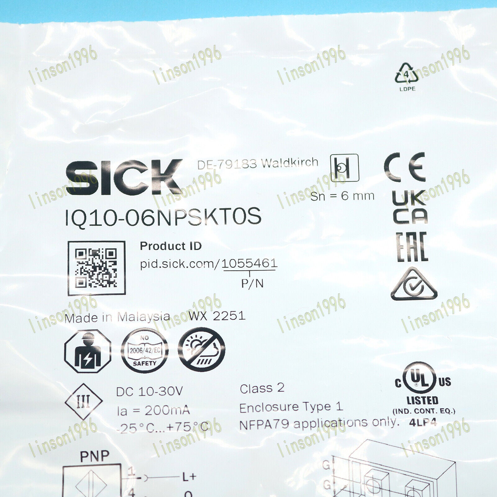 New SICK IQ10-06NPSKT0S Sensor - SICK