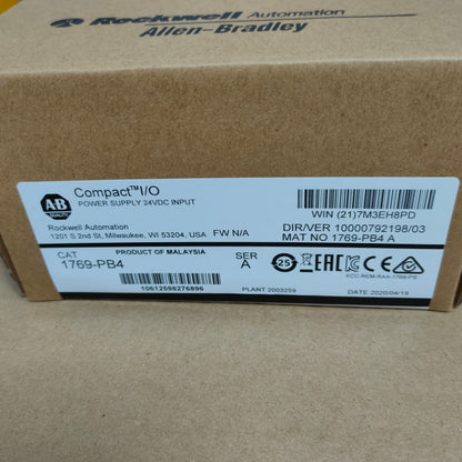New Factory Sealed AB 1769-PB4 SER A CompactLogix Power Supply Module - COMPACTLOGIX