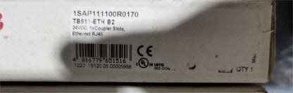 ABB TB511-ETH 1SAP111100R0170 CPU TERMINAL BASE .24VDC 1X COUPLER SLOTS