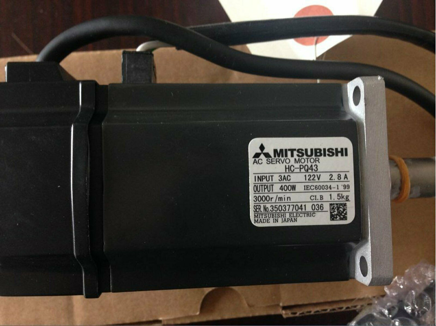 New Mitsubishi servo motor HC-PQ43 one year - MITSUBISHI