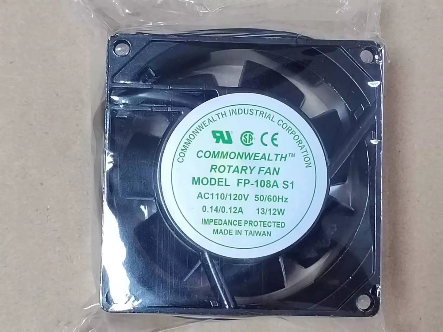 new Commonwealth FP-108A S1 AC110/120V 13/12W 80*80*38MM 2wire cooling fan