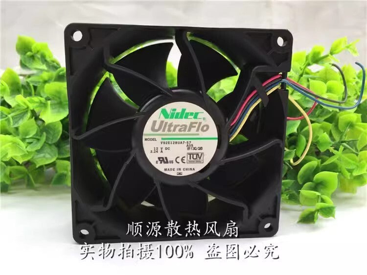 NIDEC V92E12BUA7-07 9038 DC12V 3.24A 9CM 4-Wire PWM Server Cooling Fan