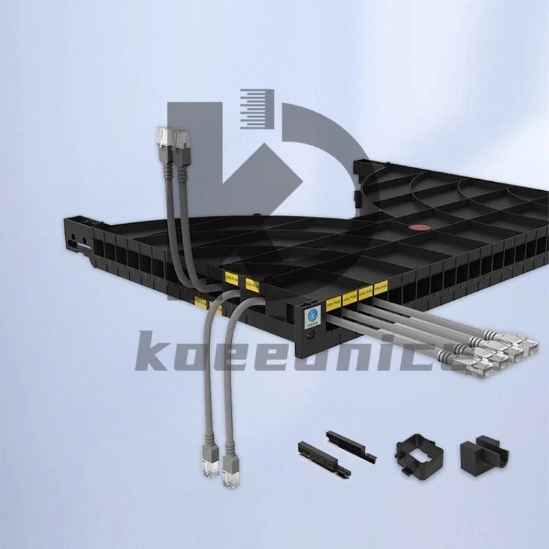 1PC with Panel Plastic 1U Horizontal Rack Mount Cable Management Unit