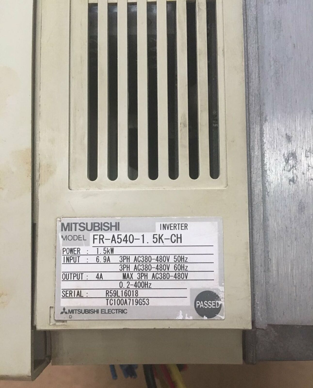 Mitsubishi Inverter FR-A540-1.5K-CH Tested Unit - MITSUBISHI