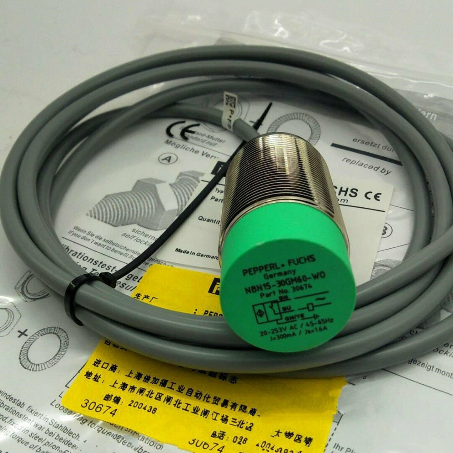 PEPPERL+FUCHS NBN15-30GM60-WO 360674 PROXIMITY SENSOR - PEPPERL+FUCHS