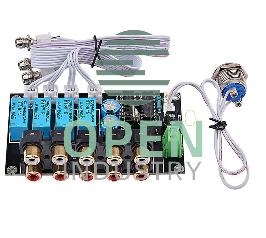 Stereo Amplifier Four Way HIFI DC AC Audio Switch Board Relay Control