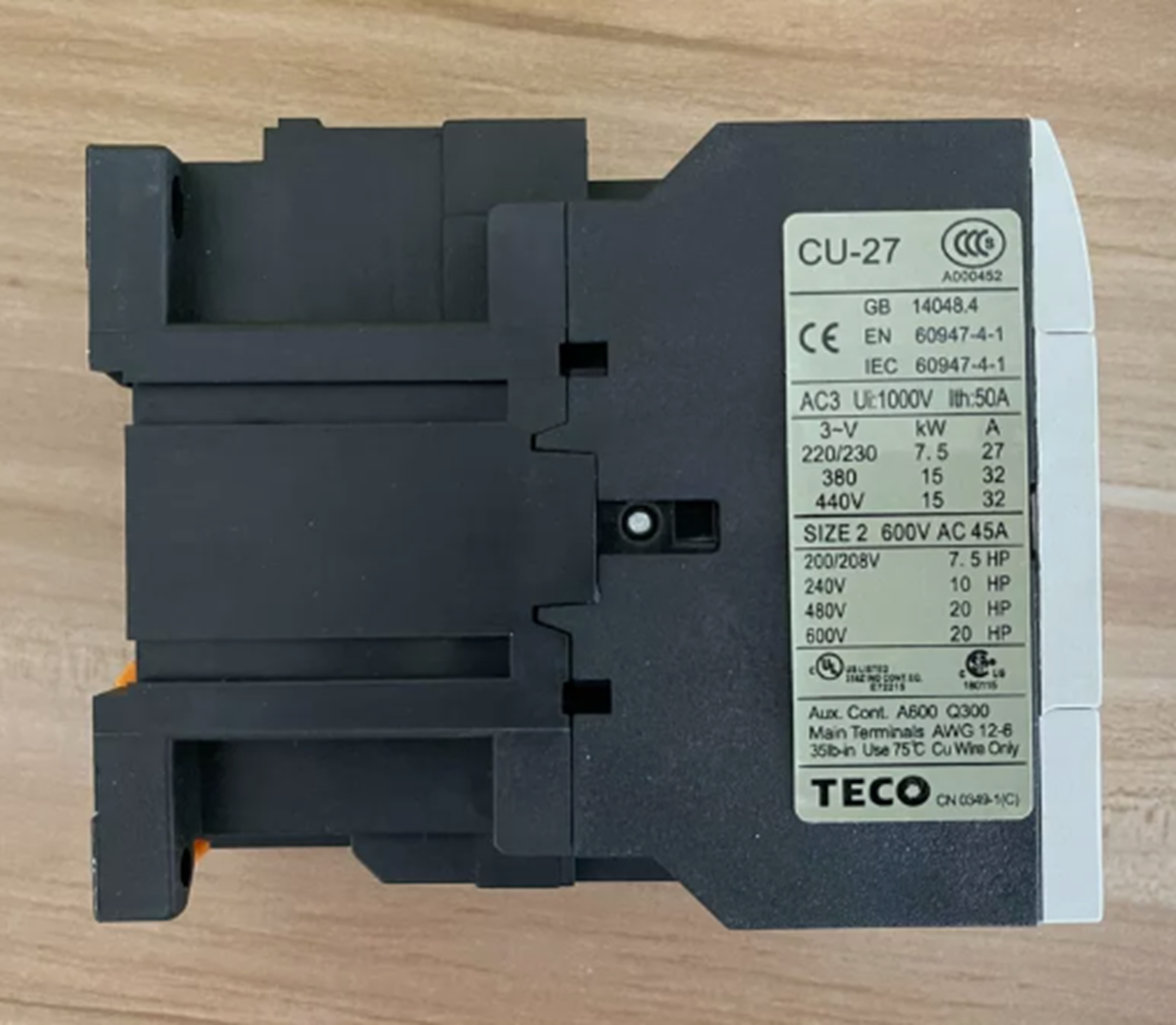 TECO CU-27 24V AC Contactors - TECO