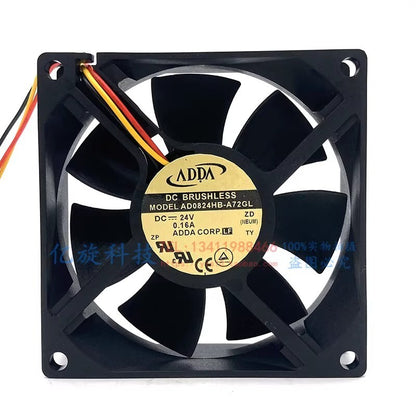 ADDA AD0824HB-A72GL DC24V 0.16A 3-Wire Silent Inverter Cooling Fan
