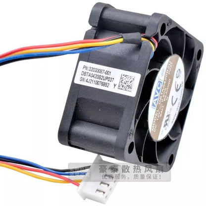 AVC DBTA0420B2U P037 4020 DC12V 0.50A 4CM 4-Pin PWM Dual Ball Cooling Fan