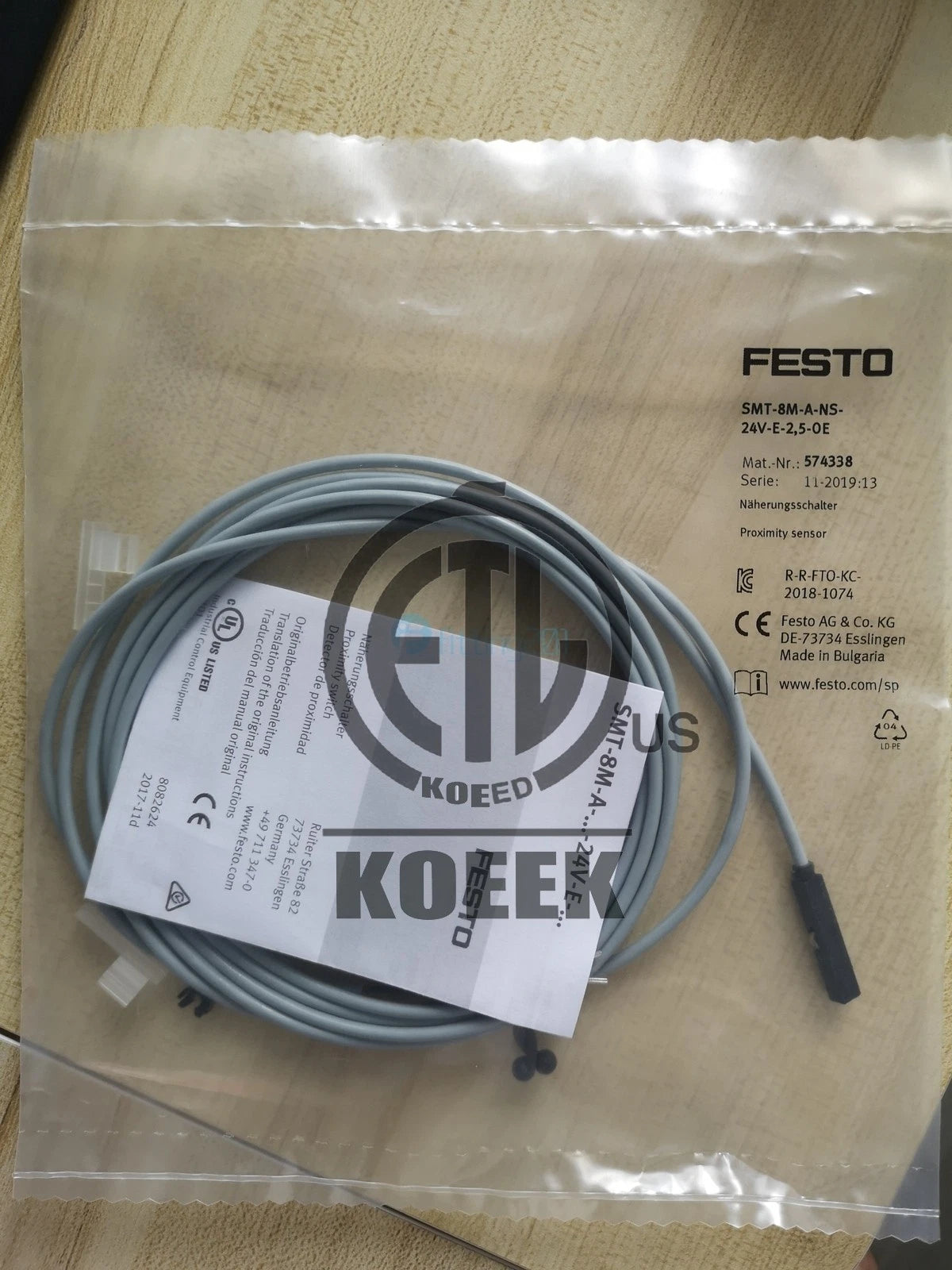 1PC FESTO SMT-8M-A-NS-24V-E-2,5-OE 574338 magnetic switch
