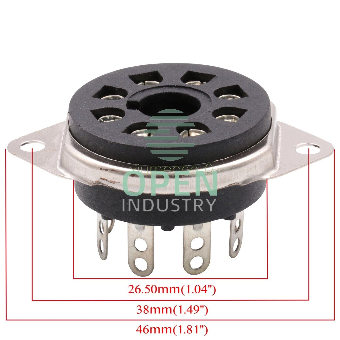 5PCS 8pin Bakelite Octal Valve Tube Socket For EL34 6V6 6L6 KT88 Chassis Mount M