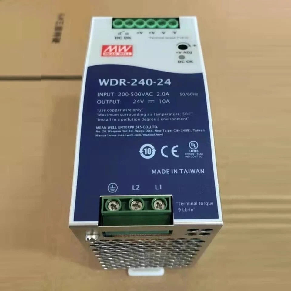 MEAN WELL WDR-240-24 24V 10A 240W Single Output DIN-Rail Power Supply