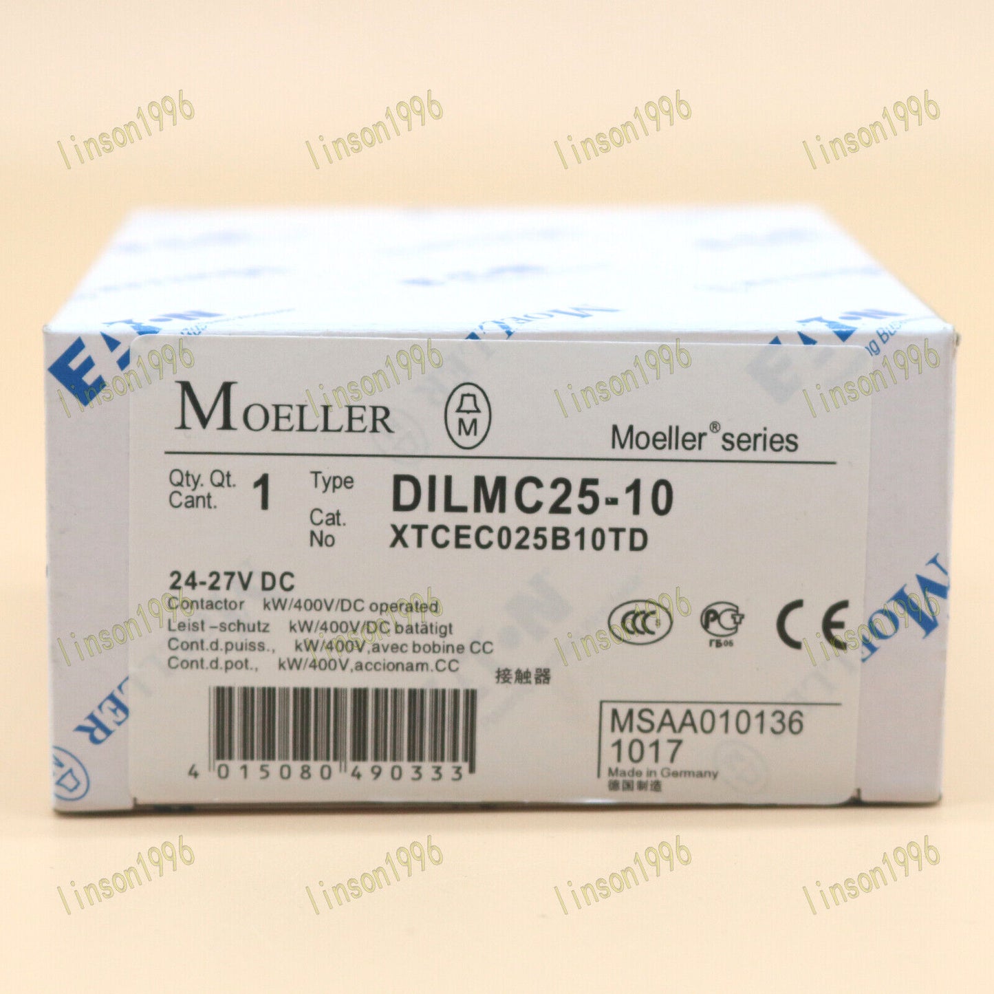1-PC Eaton DILMC25-10 RDC24 24-27V Contactors - MOELLER