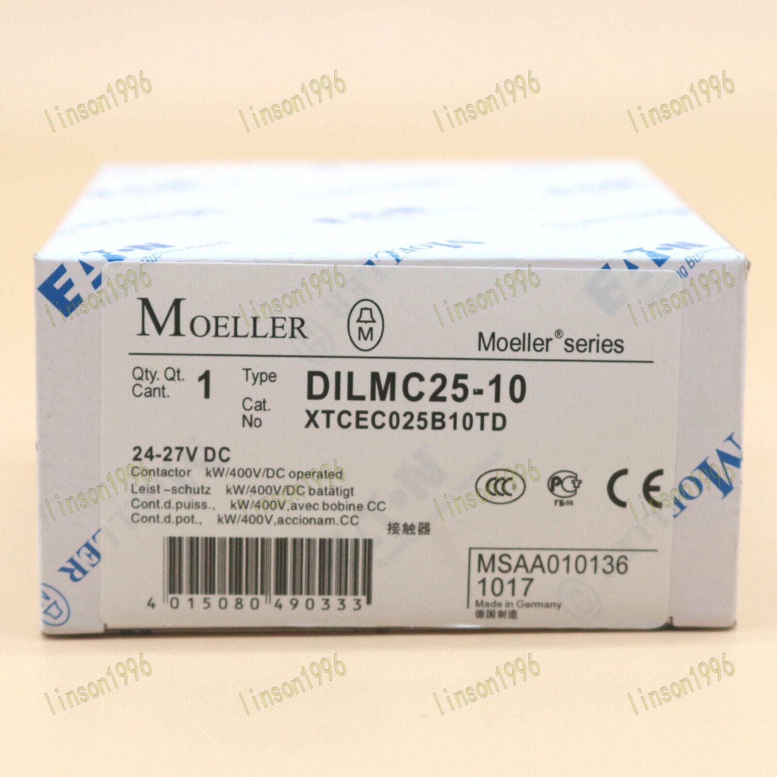 1-PC Eaton DILMC25-10 RDC24 24-27V Contactors - MOELLER