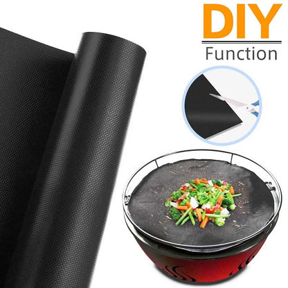 10-Packs BBQ Grill Mat for Teflon Fiber Bake Non Stick Grilling Mats
