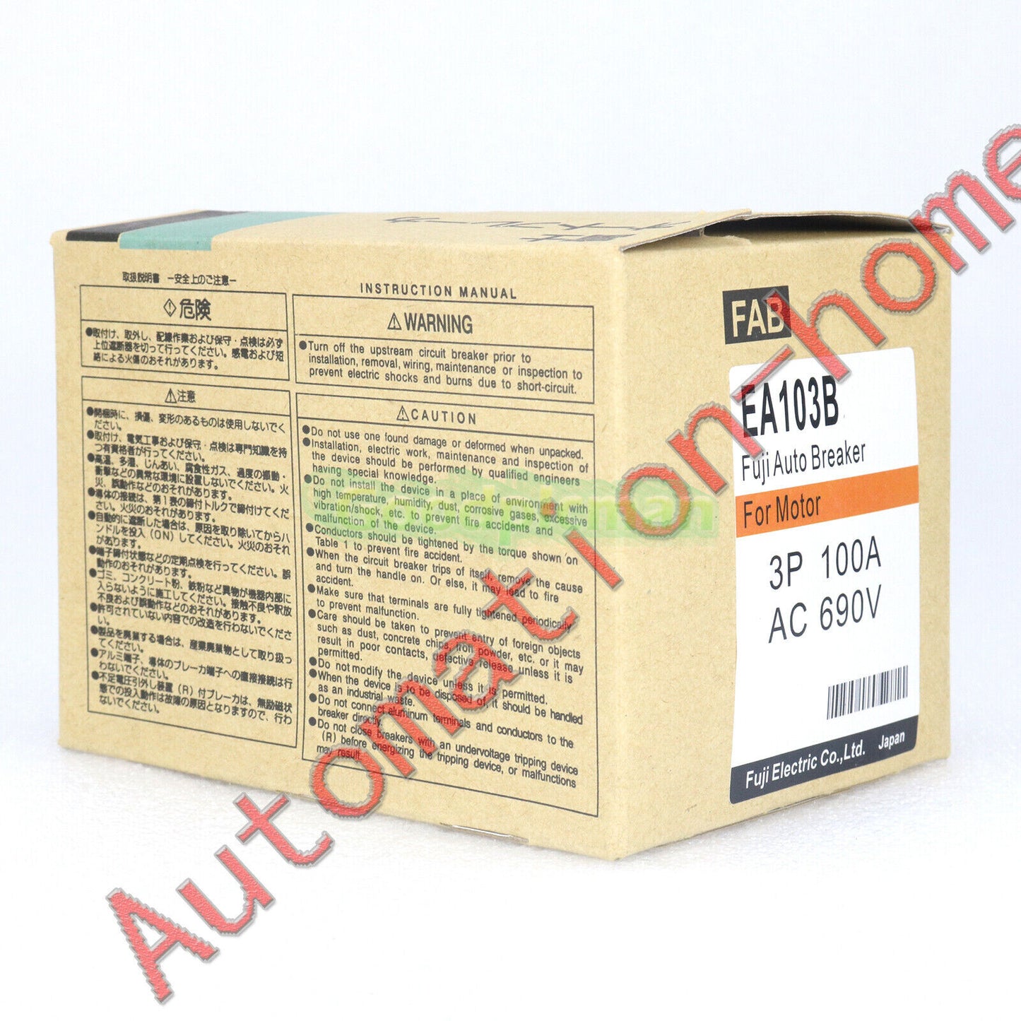 Fuji EA103B 3P 100A Circuit breaker 1Pcs/