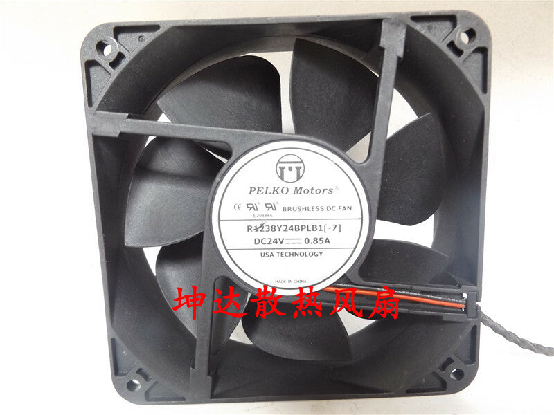 1pcs  PELKO Motors R1238Y24PLB1-7 24V 0.85A 12CM Double Ball Fan