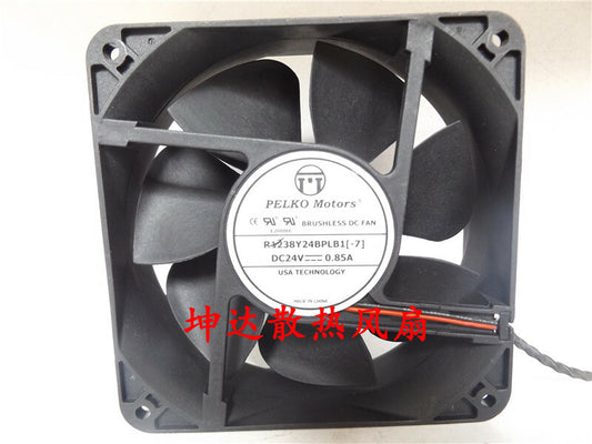 1pcs  PELKO Motors R1238Y24PLB1-7 24V 0.85A 12CM Double Ball Fan