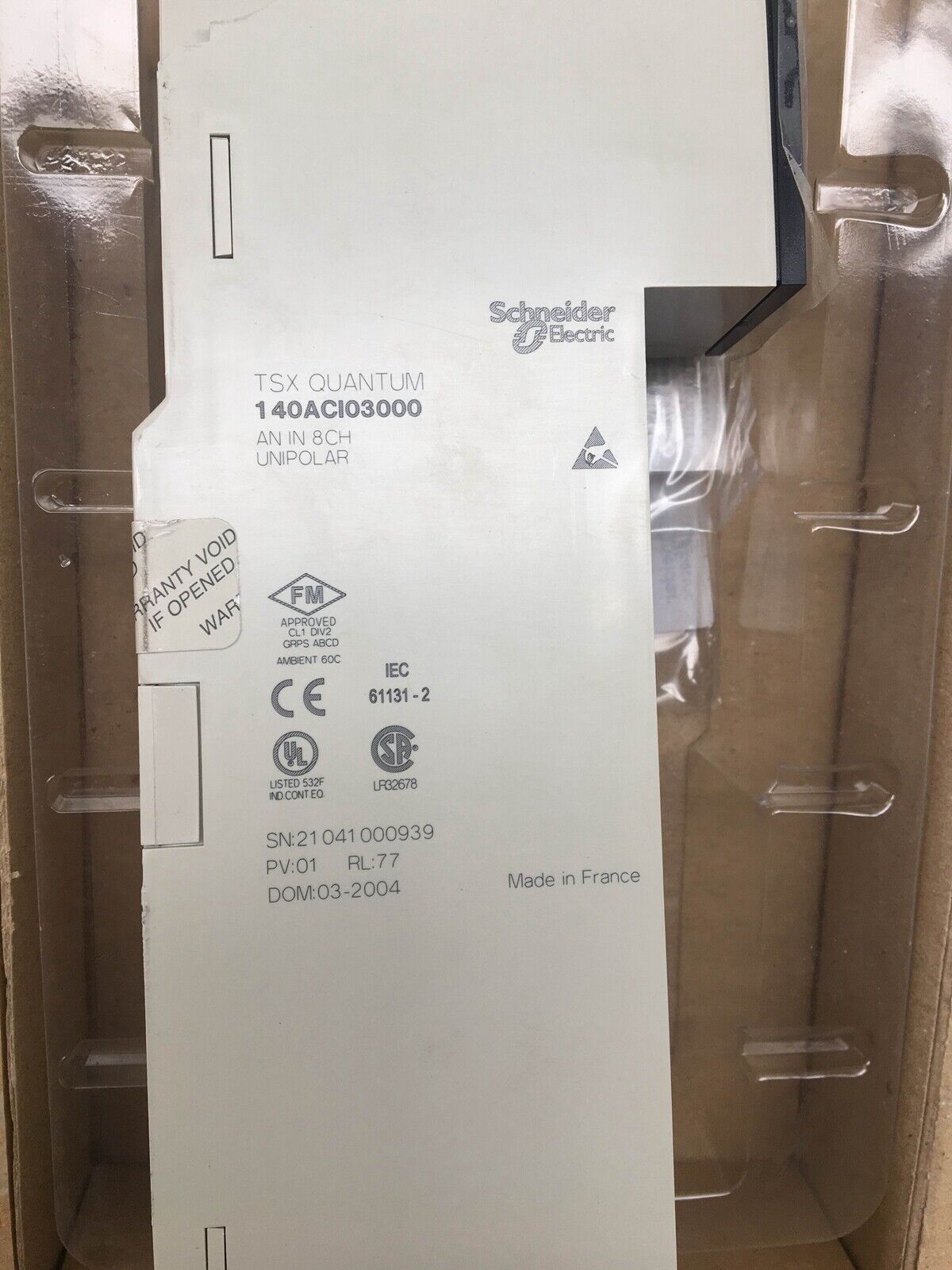 new SCHNEIDER 140ACI03000 Analog Input Module - SCHNEIDER
